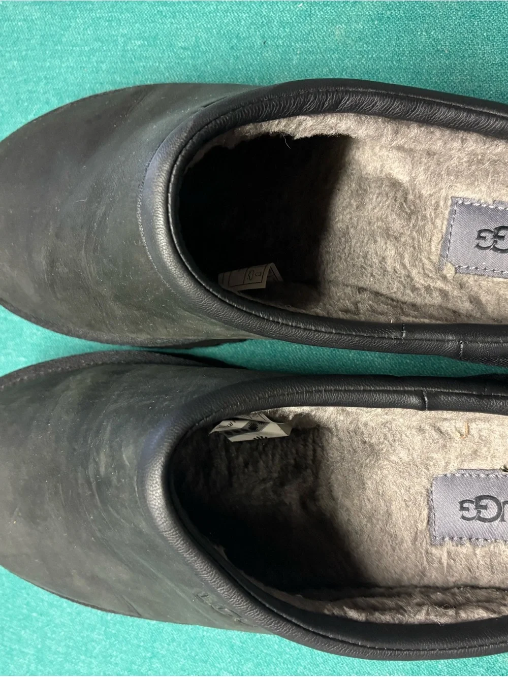 UGG Men's Black Slip-On Shearling-Lined Mule